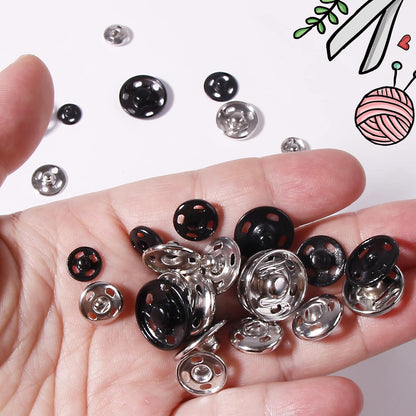 أزرار معدنية قابلة للخياطة ( كباسات ) Metal Sew-on Snap Buttons
