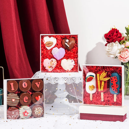 Clear White Cookie Boxes with Full Window (PVC) 