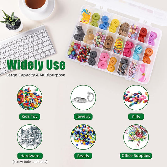 علب خرز فارغة Plastic Grid Box Storage Organizer