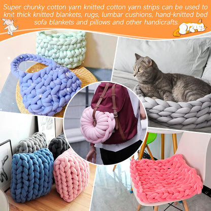 صوف كورشي خميل جدا Thick Chunky Yarn for Arm Knitting 500G