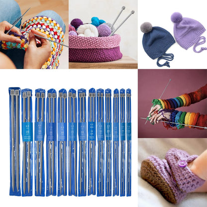 اسياخ صوف المنيوم Aluminum Single Ponit Knitting Needle Set