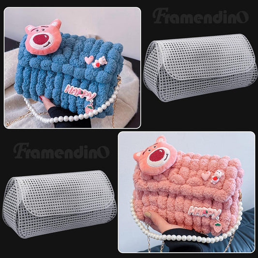 شبك رافيا بلاستيك شنتة  Mesh Sheets Sewing DIY Bag