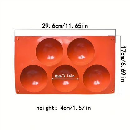 قالب سيليكون نصف دائرة خماسيRound Silicone Molds