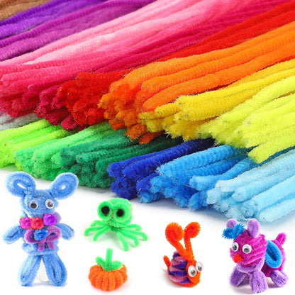 ( غليون ) عيدان تنظيف الغليون مشكل مع عيون ونفانيف Pipe Cleaners for Arts & Crafts