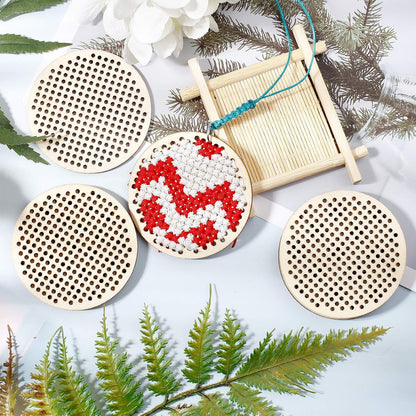 خشبيات تطريز صغيرة (تطريز بالابرة المتقاطعة )Wooden Needlecraft Cross-Stitch