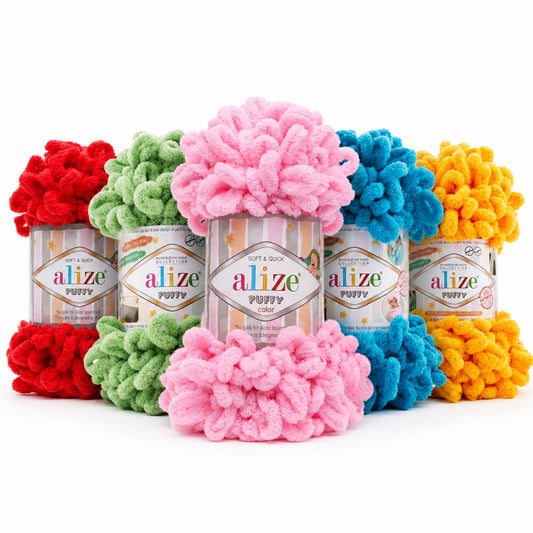 صوف اليز بافي Alize Puffy Yarn 100G