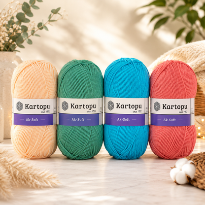 צמר אקסופט - KARTOPU-AK SOFT 100G