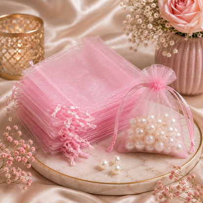 كيس قماش اورجانزا 9×12  Organza Drawstring