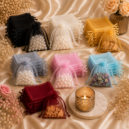 كيس قماش اورجانزا 9×12  Organza Drawstring