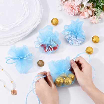 كيس قماش اورجانزا دائري Rounded Drawstring Organza