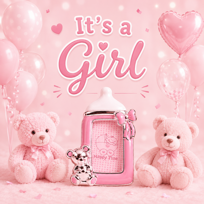 إطارات تذكارية مميزة لصور المواليد الجدد شكل زجاجة رضاعة baby milk bottle photo frames