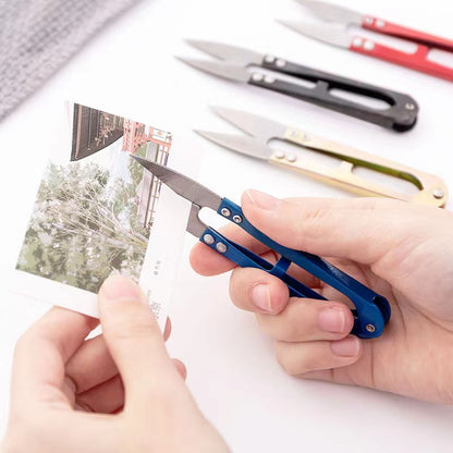 مقص تنظيف ملون 12 مقص yarn scissors U-cut cross-stitch thread