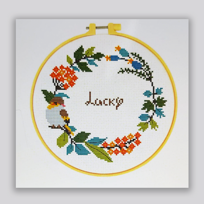 قطع تطريز مع طارة Embroidery Kit with Hoop Rings