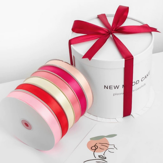رول شبر ستان عرض 38 ملم طول الرول ( 50 متر)   Satin Ribbon Double Face 38 MM - 50 meters