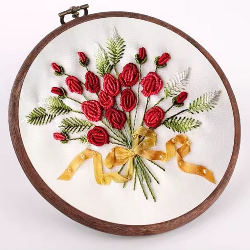 طارة تطريز جلد -دائري وبيضاوي Hoop Ring Plastic Cross Stitch Hoops