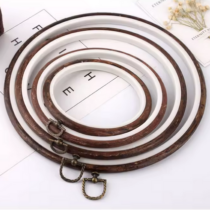 طارة تطريز جلد -دائري وبيضاوي Hoop Ring Plastic Cross Stitch Hoops
