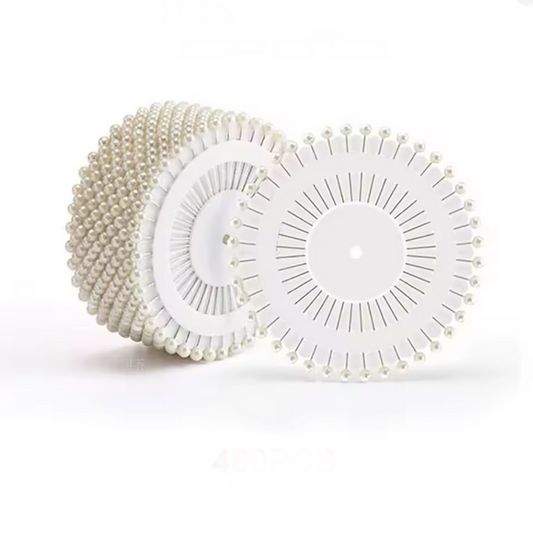 دبابيس شرعي قمر( 12 عجل )  Sewing Pins Straight Pins Head pins Colorful White