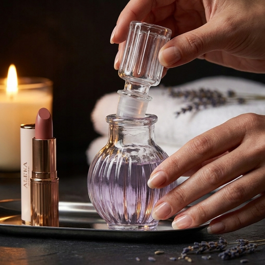 قارورة زجاجية كرستالية عتيقة الطراز للعطور (Vintage) Rounded Glass Bottle Party Favors 50 ml