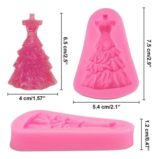 قالب سيليكون فستان رفيع Wedding Dress Silicone Mold