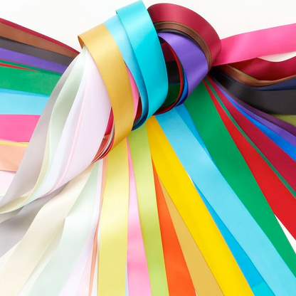 رول شبر ستان عرض 25 ملم طول الرول ( 50 متر)   Satin Ribbon Double Face 25 MM - 50 meters