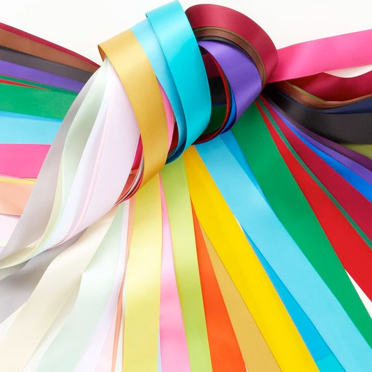 رول شبر ستان عرض 25 ملم طول الرول ( 50 متر)   Satin Ribbon Double Face 25 MM - 50 meters