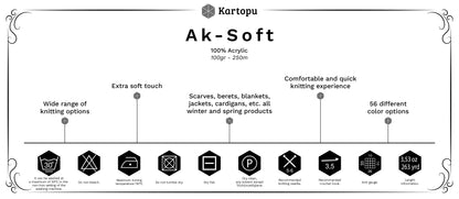 صوف اكسوفت - KARTOPU-AK SOFT 100G