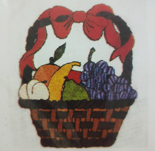 ايتامين مرسوم تطريز سلة فواكة