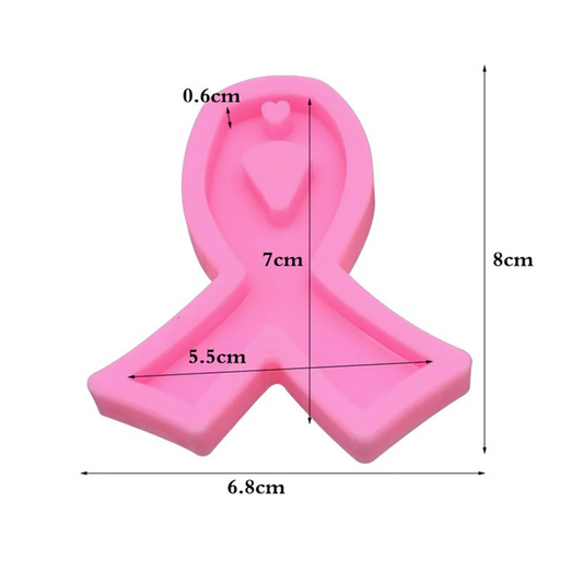 قالب سيليكون اكتوبر الوردي Cancer Pink Ribbon Tie Rope