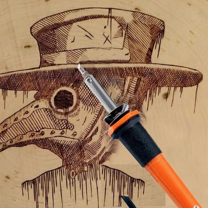 فرد حرق كاوي برتقالي 5  رؤوس Wood Burning Pen Soldering Set