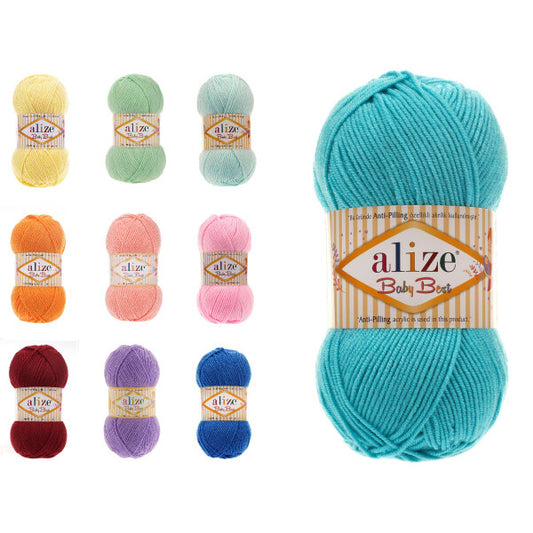 صوف اليز بيبي بيست Alize Baby Best Yarn 100G