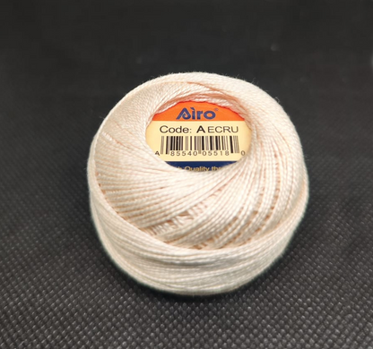 Airo High-End Lace Thread, 10g Cotton Embroidery Thread
