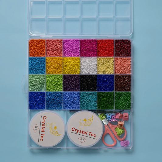 علبة خرز ناعم مع رولين - كبيرة  Bracelet Making Kit With Box