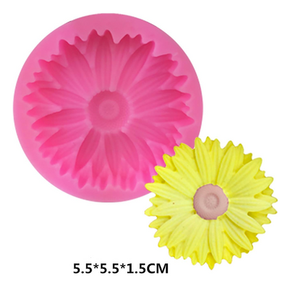 قالب وردة الاقحوان مبسط Sunflower Silicone Mold