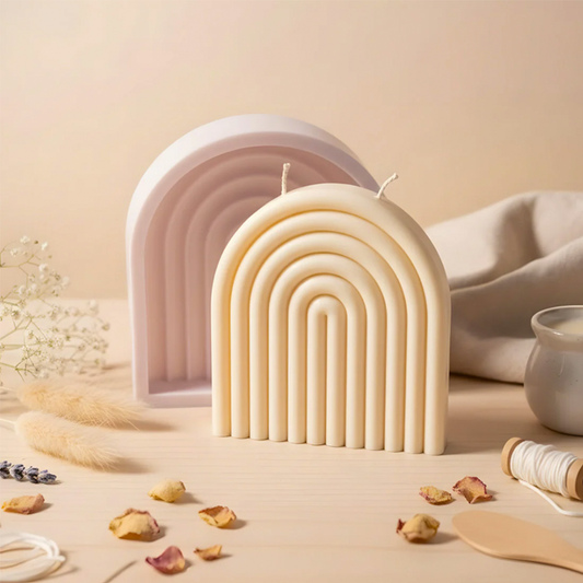 قالب سيليكون قوس قزح كبير Arched Rainbow Silicone Candle Mold
