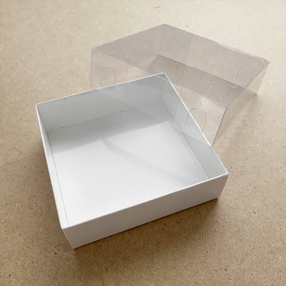 Clear White Cookie Boxes with Full Window (PVC) 