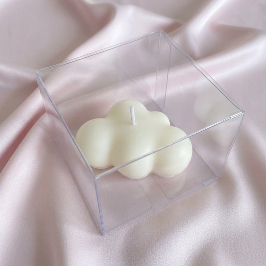 شمعة على شكل غيمة مع علبة اكرليك شفافه Cloud Shape Candle