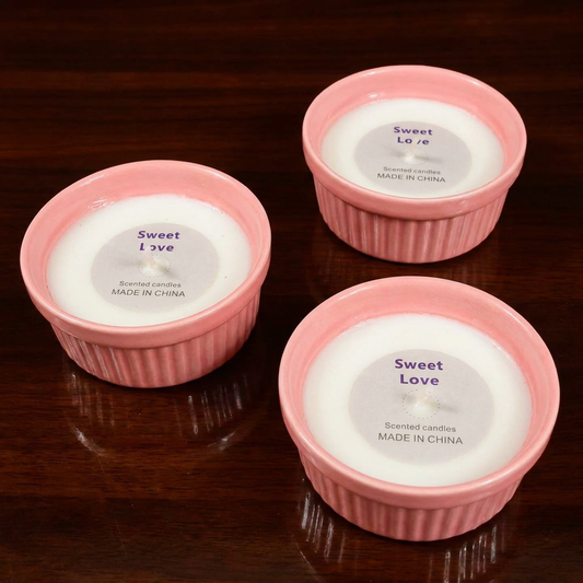 شموع معطرة وعاء بورسلان Lavender Sweet Love Ramekin Candles
