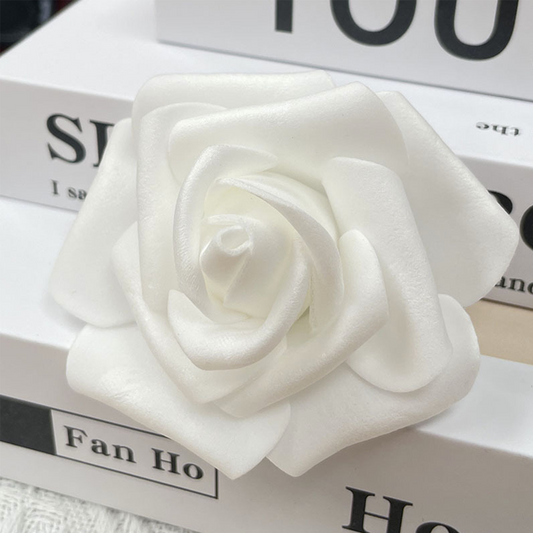 ورد سولو كبير ابيض \ 100 حبة Simulation Foam Flower