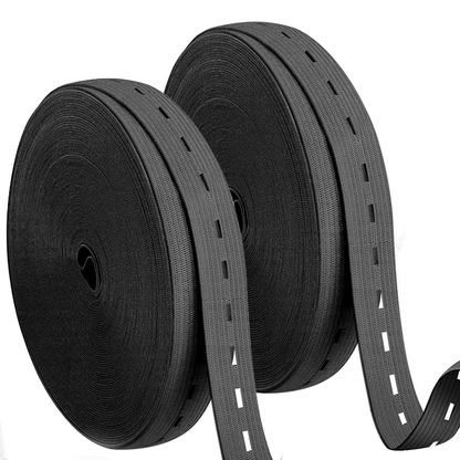 مغيط ( مطاط ) عراوي عرض 2 سم Elastic Bands with Button Eyelets,  for Sewing, Width 20 mm
