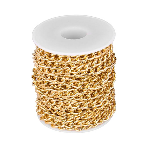 Gold - ذهبي / 10 MM ملم / 1 Metter  متر