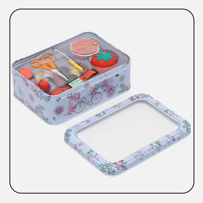 علبة مستلزمات خياطة حديد مستطيل Sewing Kit