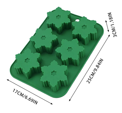 قالب سيليكون كريسماس ندف ثلج شكل واحد Silicone Molds Christmas Snowflake #5A