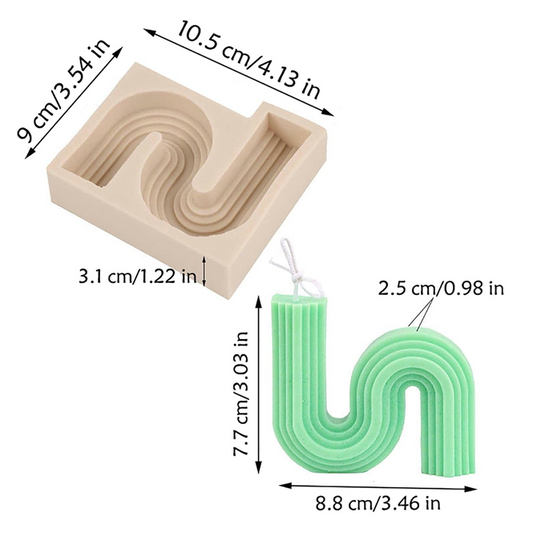 قالب سيليكون حرف أس  S Shape Silicone Mold