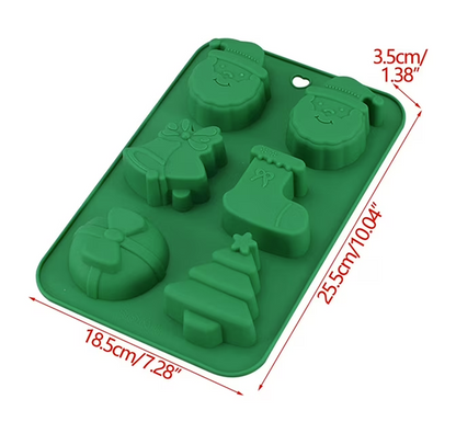 قالب سيليكون كريسماس عدة اشكال Christmas Silicone Molds, #3A