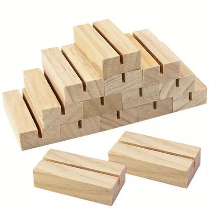 حامل بطاقات من خشب الزان الطبيعي Wood Place Card Holders