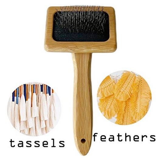 مشط مكرميه يد خشب Combing Brush / Wooden Comb For Macrame