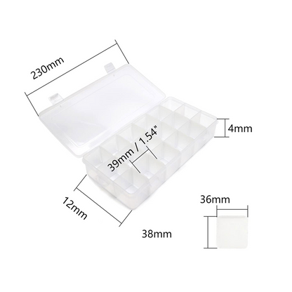 علب خرز فارغة Plastic Grid Box Storage Organizer