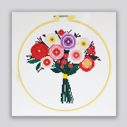 قطع تطريز مع طارة Embroidery Kit with Hoop Rings
