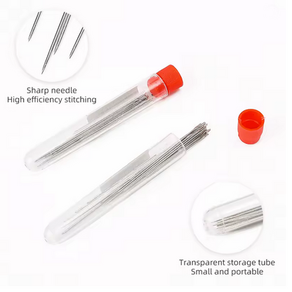علبة إبر خياطة انبوبة Needle Large Eye Stainless Steel