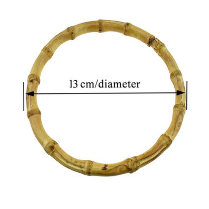 (زوج)يد حقيبة خيزران طبيعي Bamboo Bag Handles, Round Purse Handles